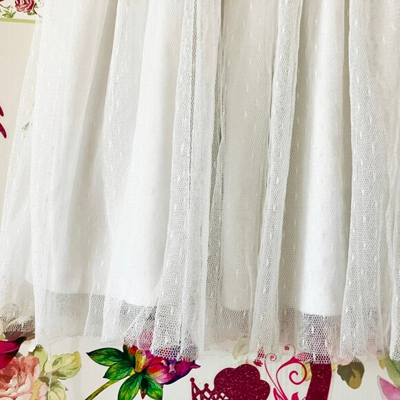 Knit Works Denim Cifon Flared Girls Dress 12 Knitworks Blue White - Picture 5 of 9